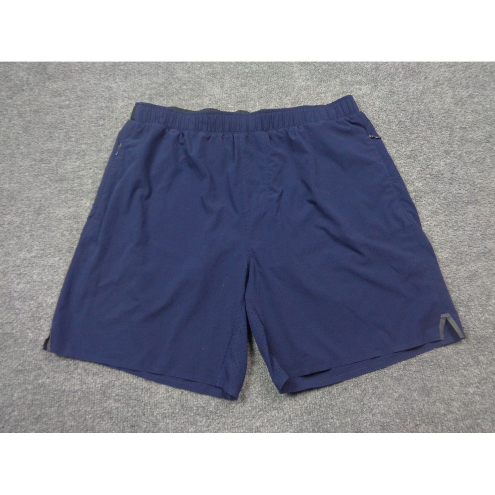 Rhone Shorts Mens Large Blue Mako Training Athletic Gym 7" Inseam